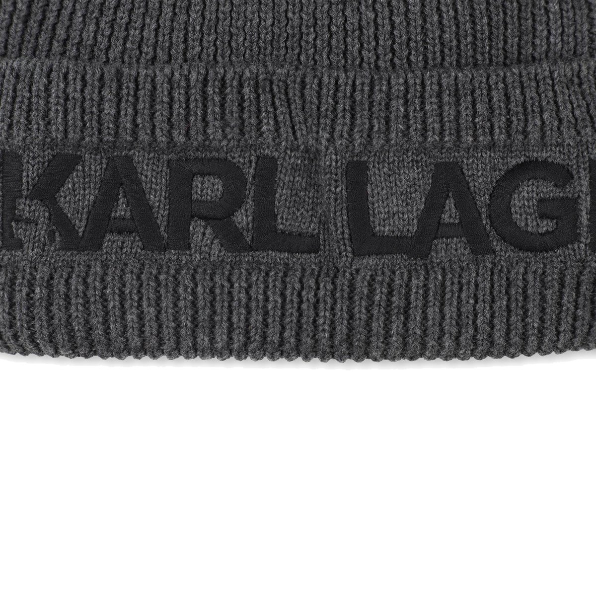 Ensemble bonnet + tour de cou tricot anthracite chine, KARL LAGERFELD KIDS