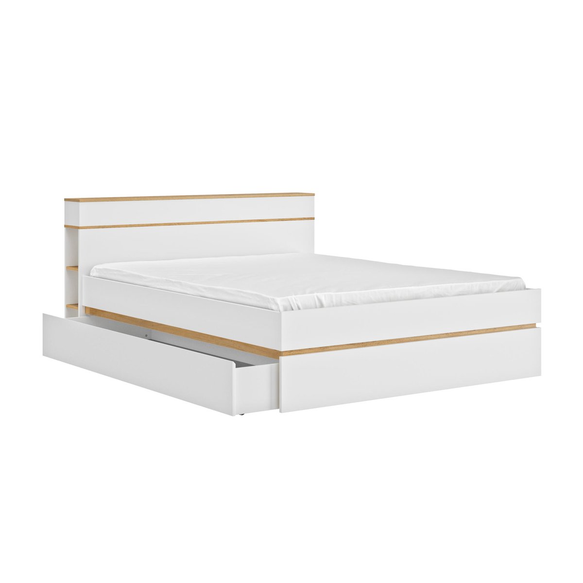 Lit cosy avec rangement intégré blanc, GAMI
