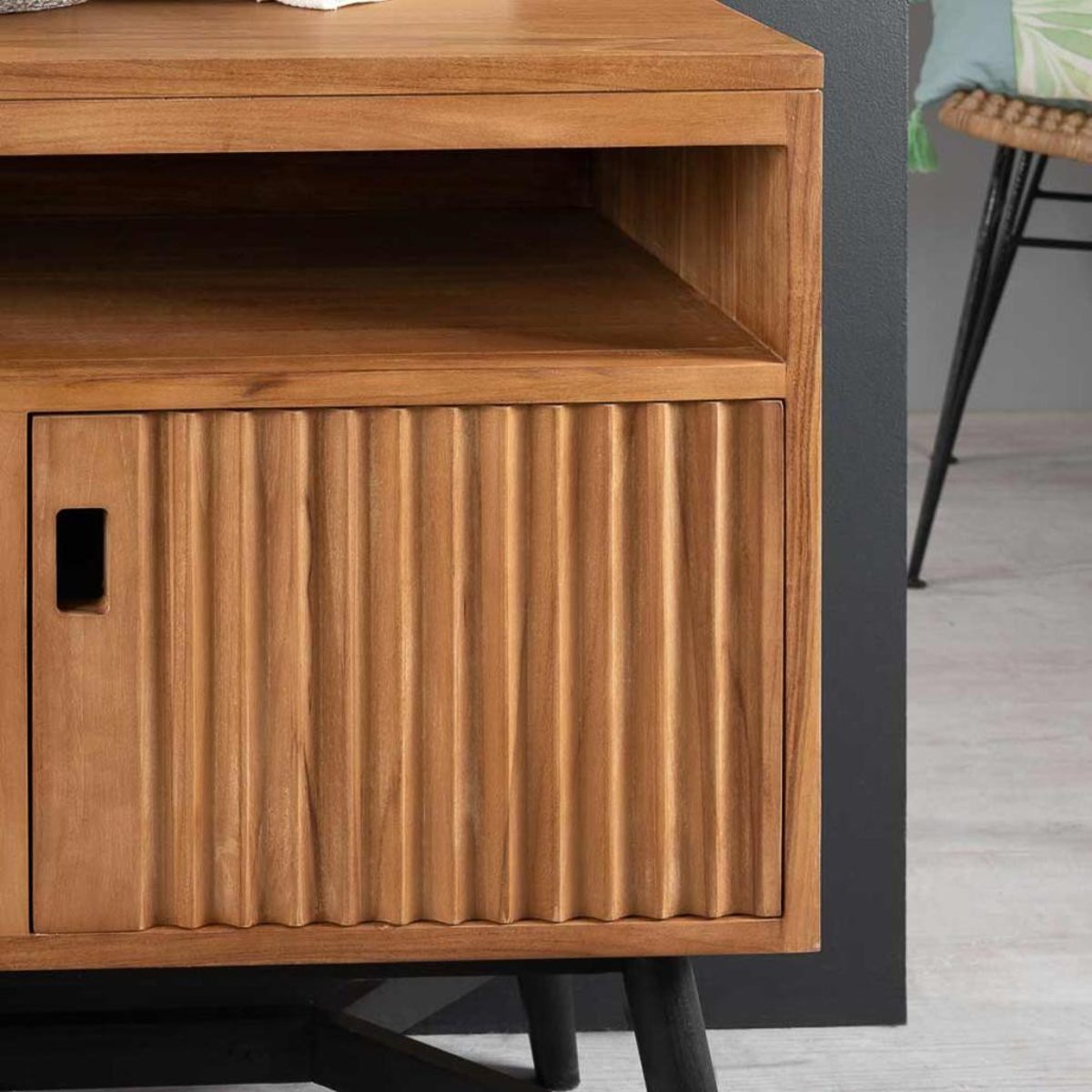 Meuble en teck rectangle 90 cm MYA naturel, WANDA COLLECTION