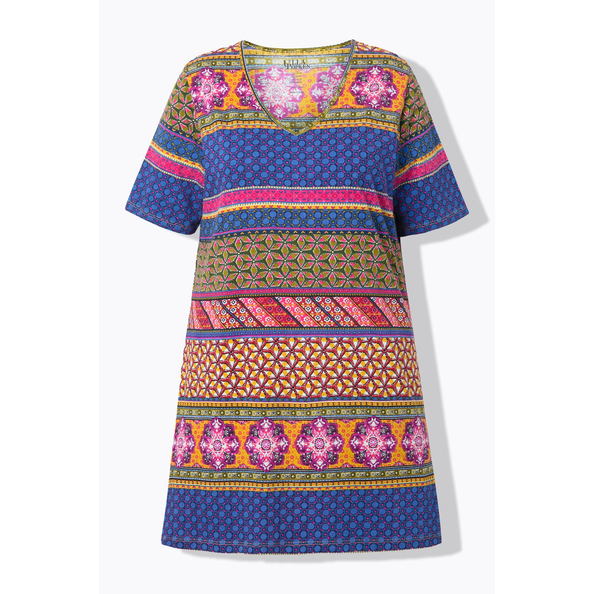 T-shirt long, coupe évasée gomme à mâcher rose, ULLA POPKEN