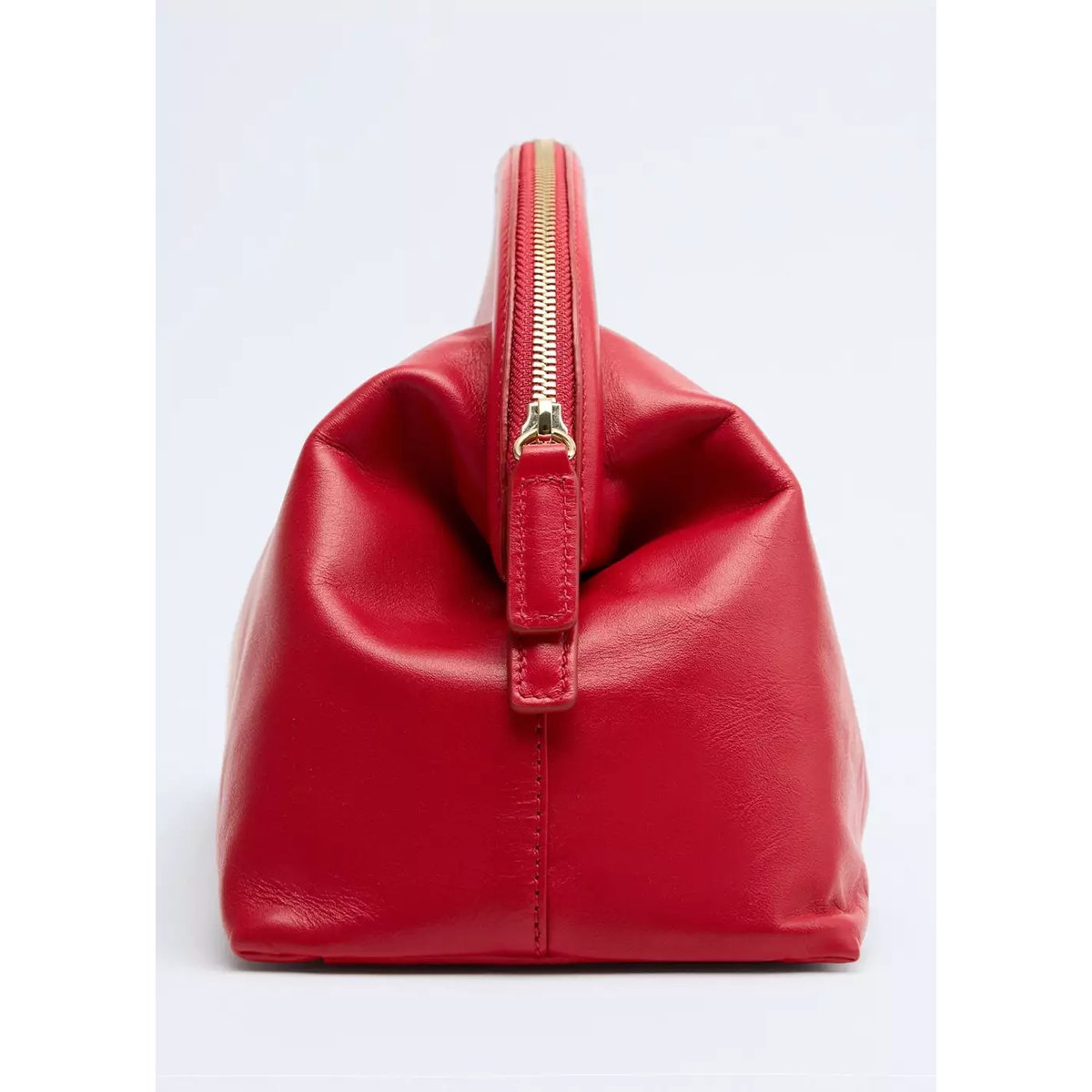 Sac pochette cuir rouge, MANGO