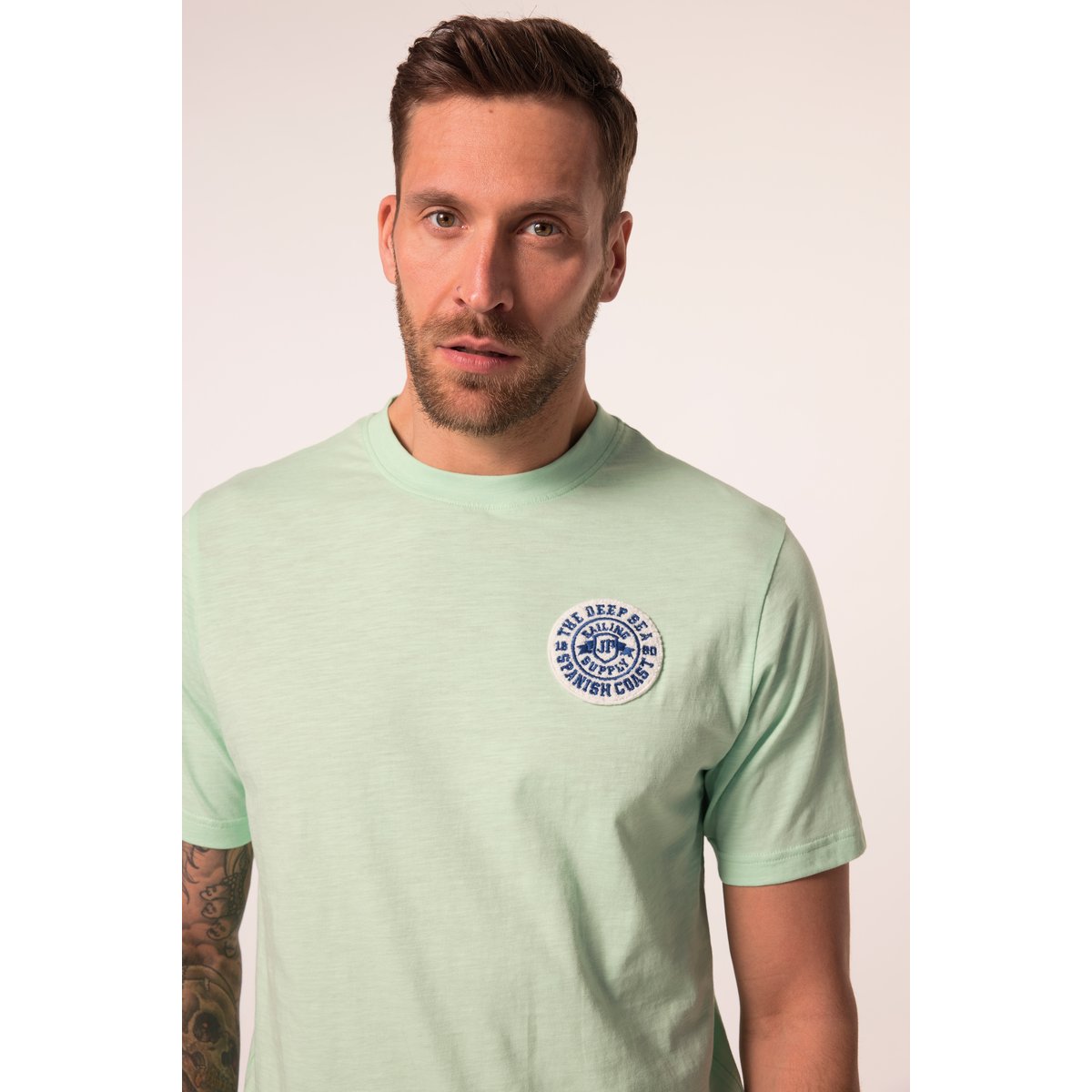 T-shirt manches courtes et col rond bébé turquoise, JP1880