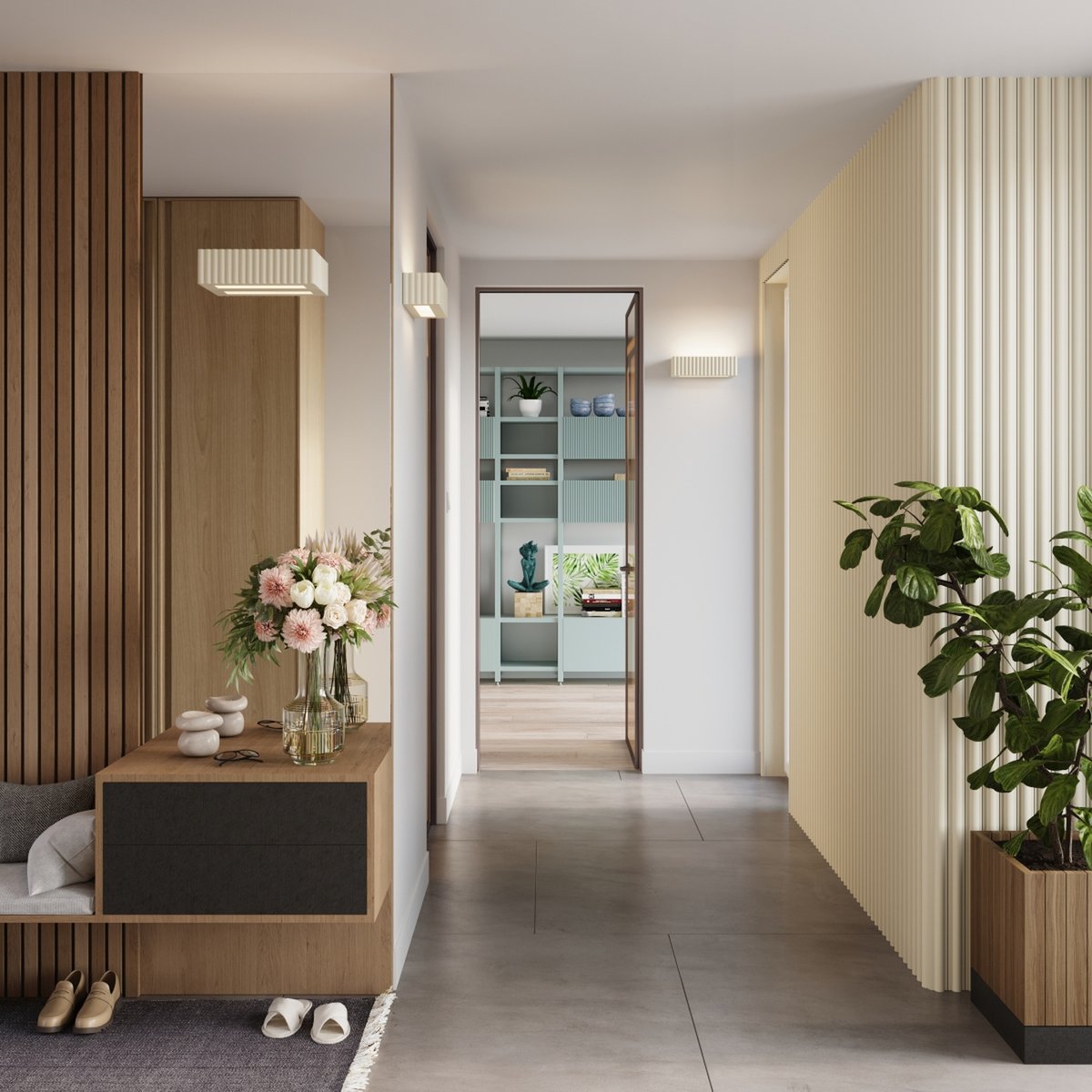 Applique murale Céramique Beige E27 1 Rigata beige, EDEN