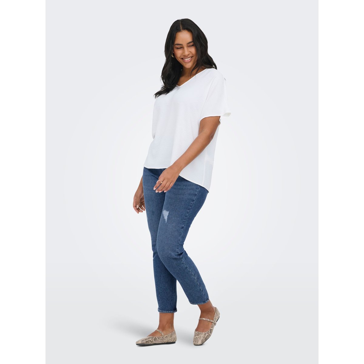 Jean Mom light blue denim, ONLY CARMAKOMA