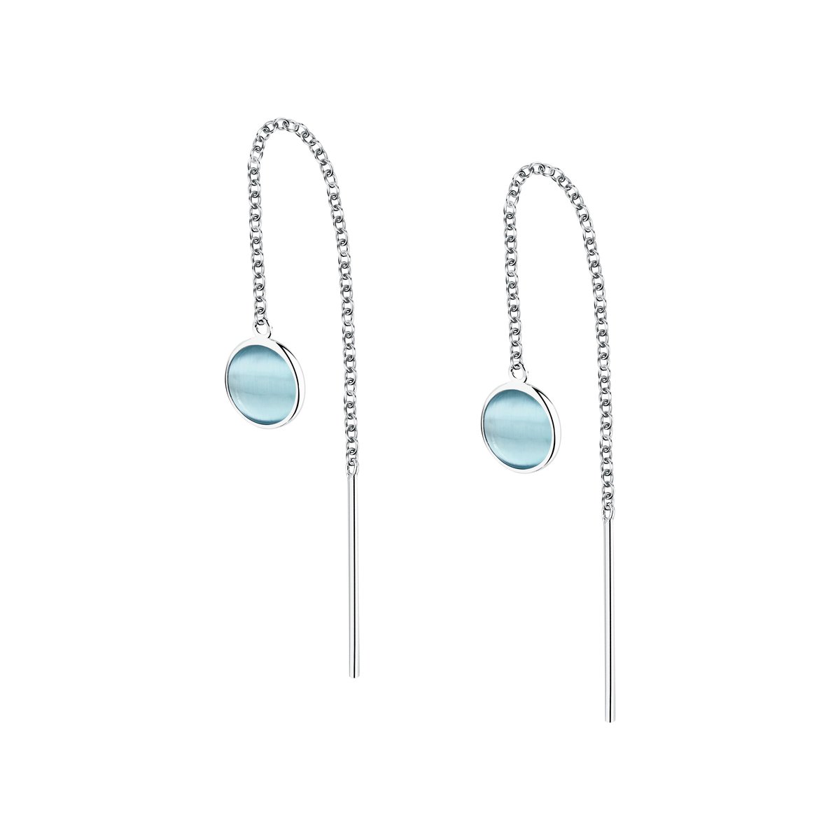 Boucles d'oreilles en Pierre œil De Chat/recycled Silver 925/1000/tiger Eye Stone et Pierre œil de chat argent, MORELLATO