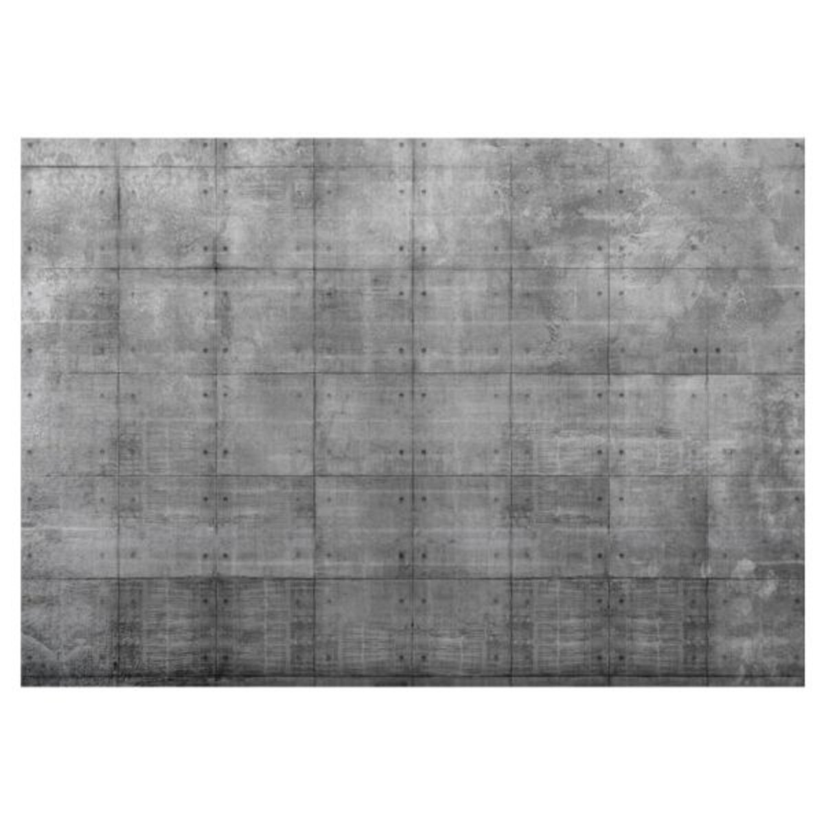 Papier peint intissé panoramique Steel puzzle gris / argent, EDEN