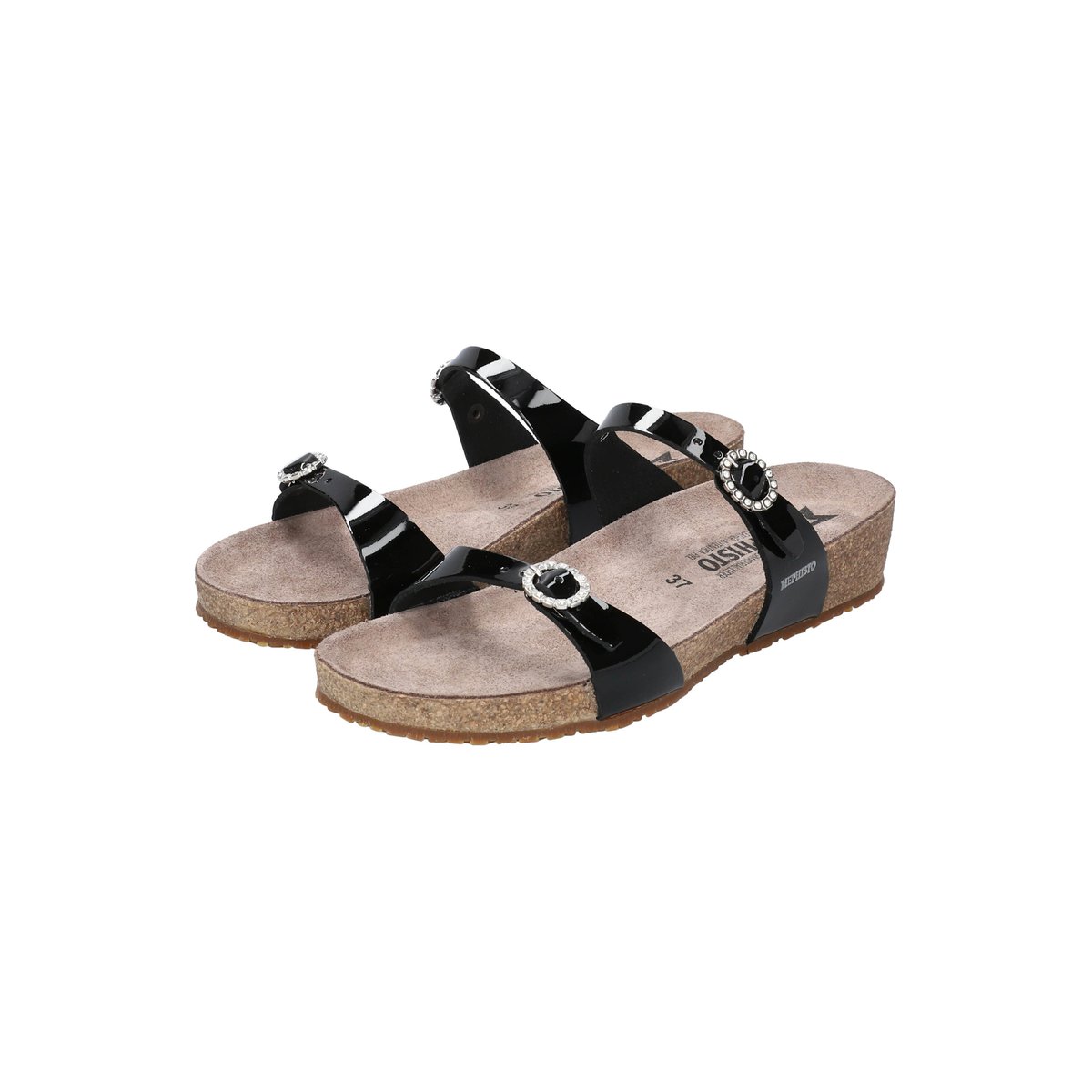 Sandales en cuir IDELYA noir 5142, MEPHISTO