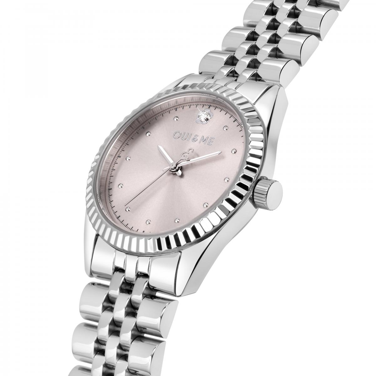 Montre Analogique En Acier Coquette argent - lilas, OUI & ME