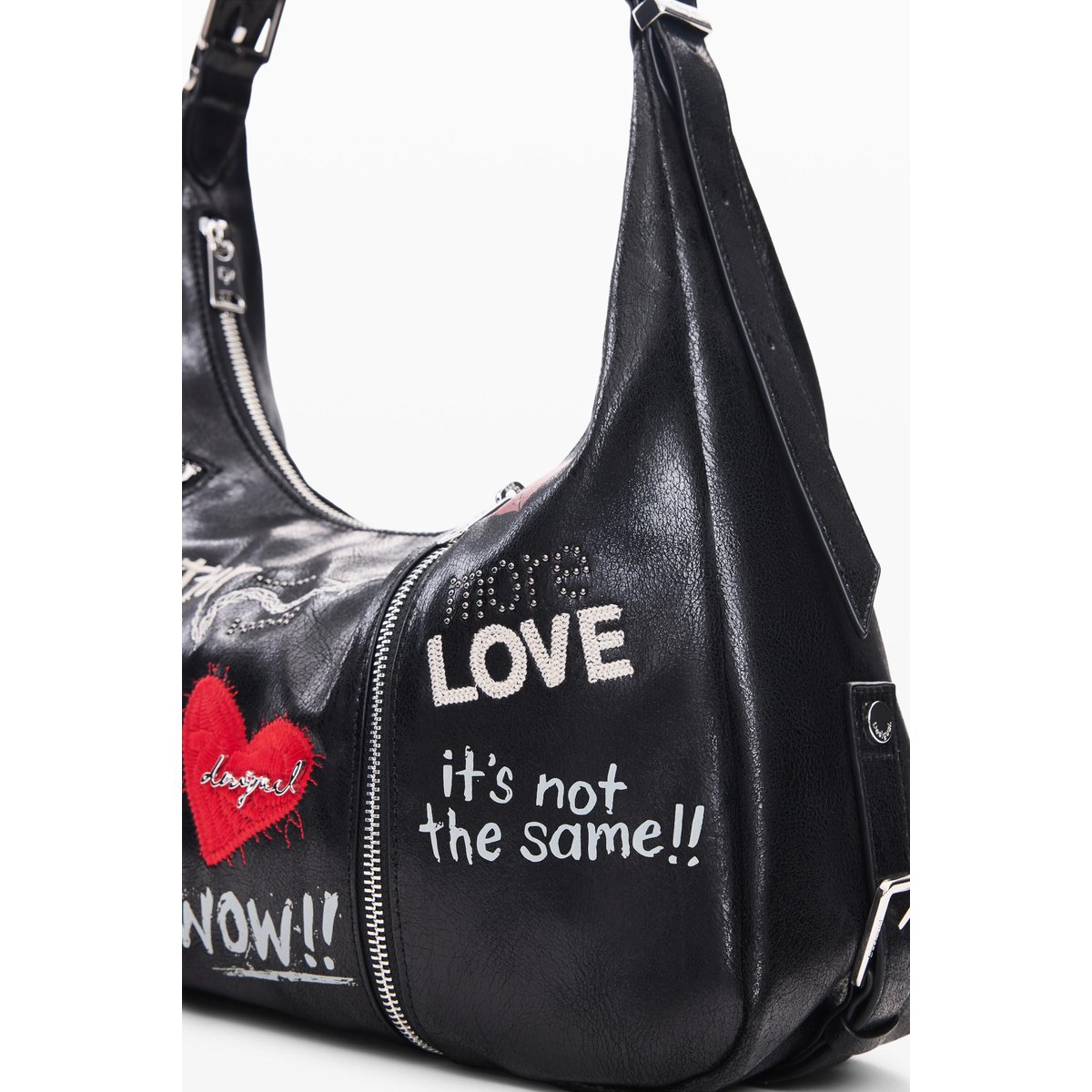 Grand sac Message noir, DESIGUAL