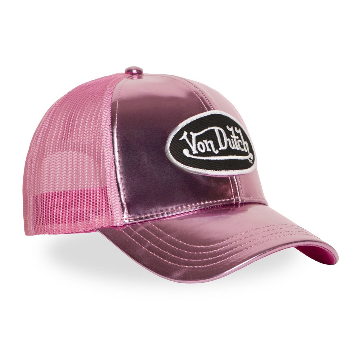 Casquette trucker Shiny rose/noir/blanc, VON DUTCH