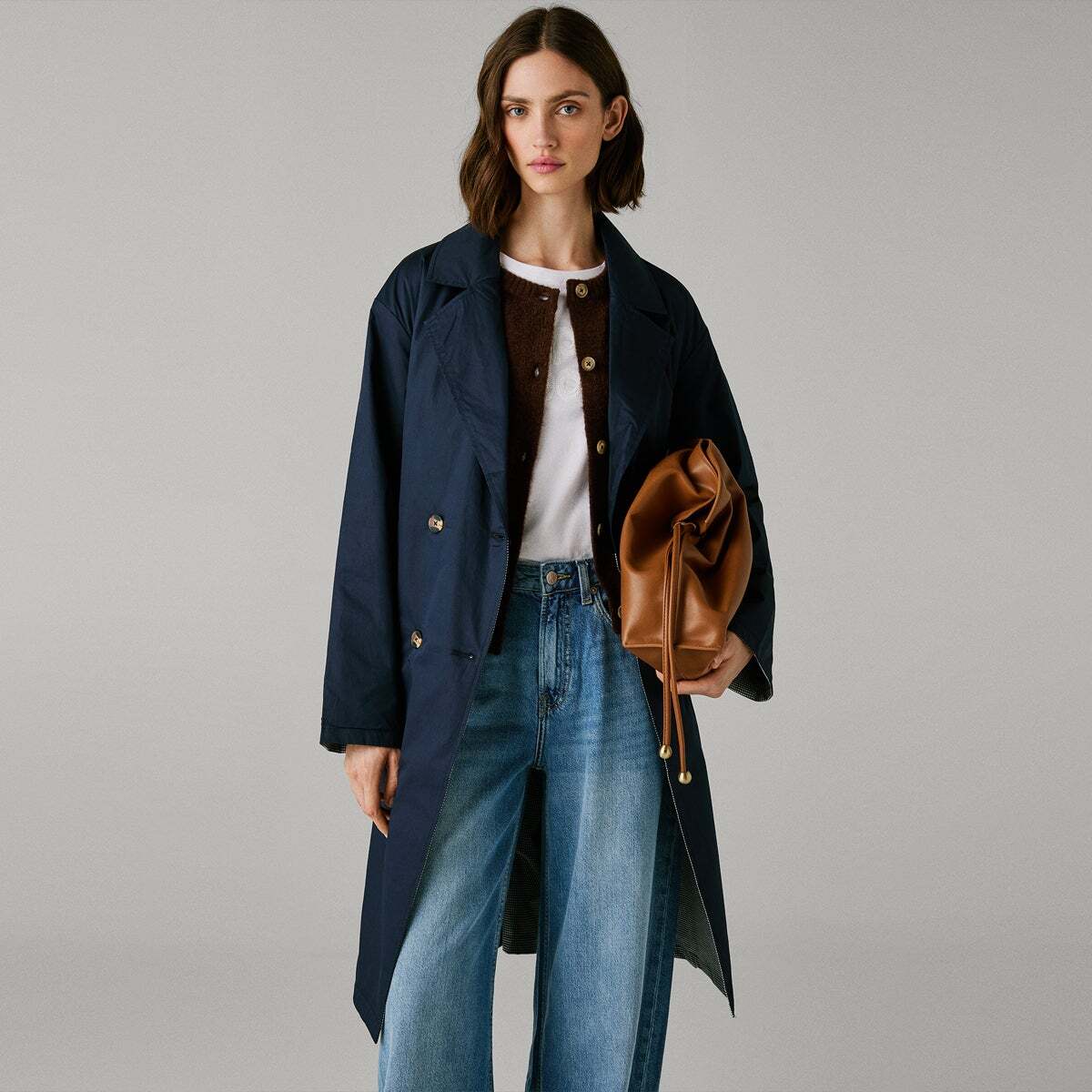 Trench-Coat Réversible À Double Boutonnage bleu dulwich, PEPE JEANS