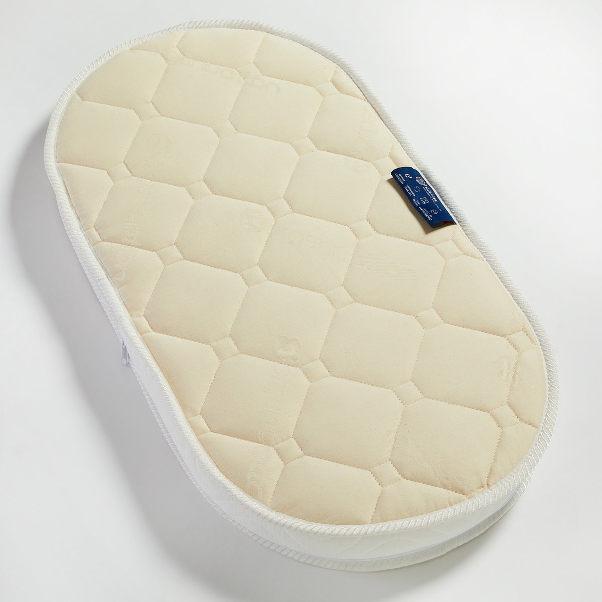 Matelas Ovale Naturel Face Eté/Hiver pour Bébé blanc, LES MATELAS DE MORPHEE