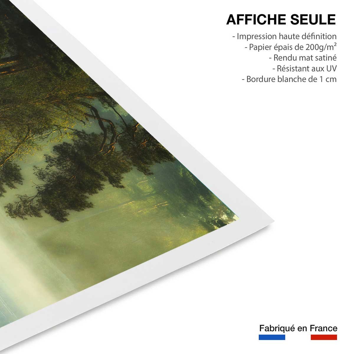 Affiche paysage marais neerlandais affiche seule, HEXOA