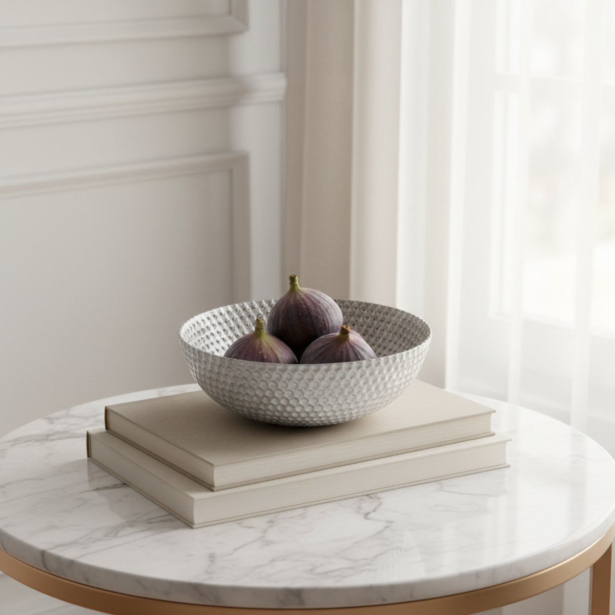 Bol décoratif en verre D22 argenté, SIA DECO