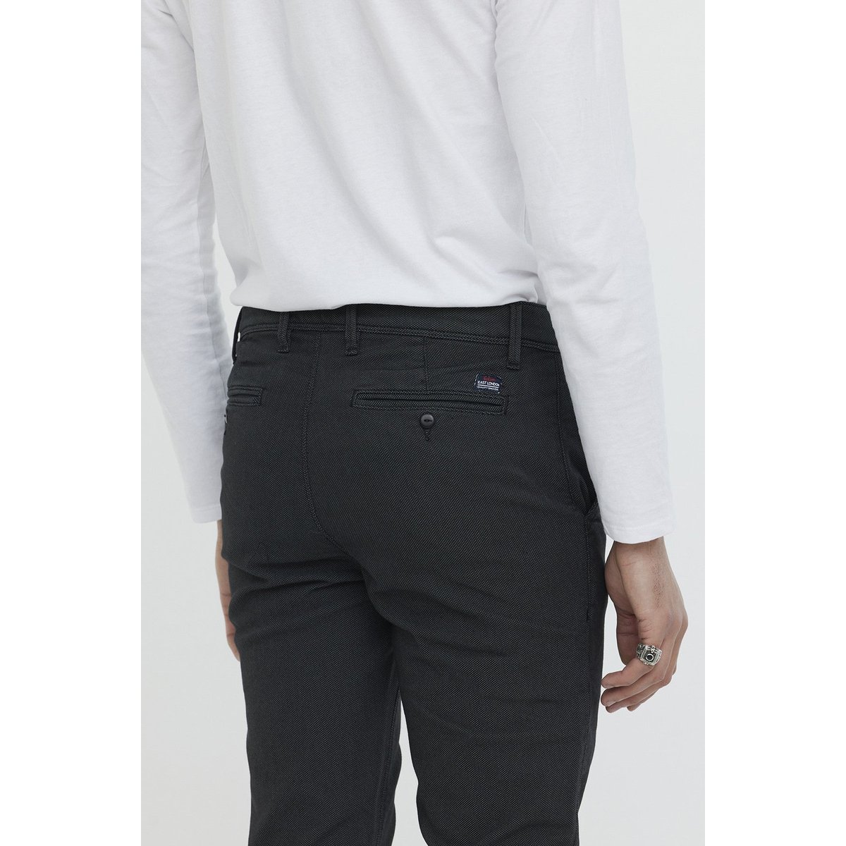 Pantalon coton chino straight GALANT anthracite, LEE COOPER