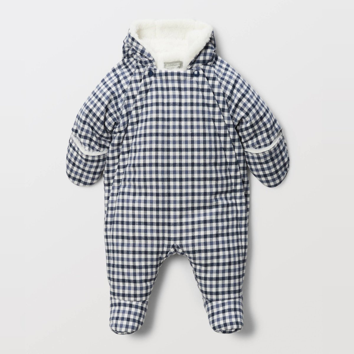 Combinaison pilote vichy en sherpa pierre bleue, BOUT'CHOU