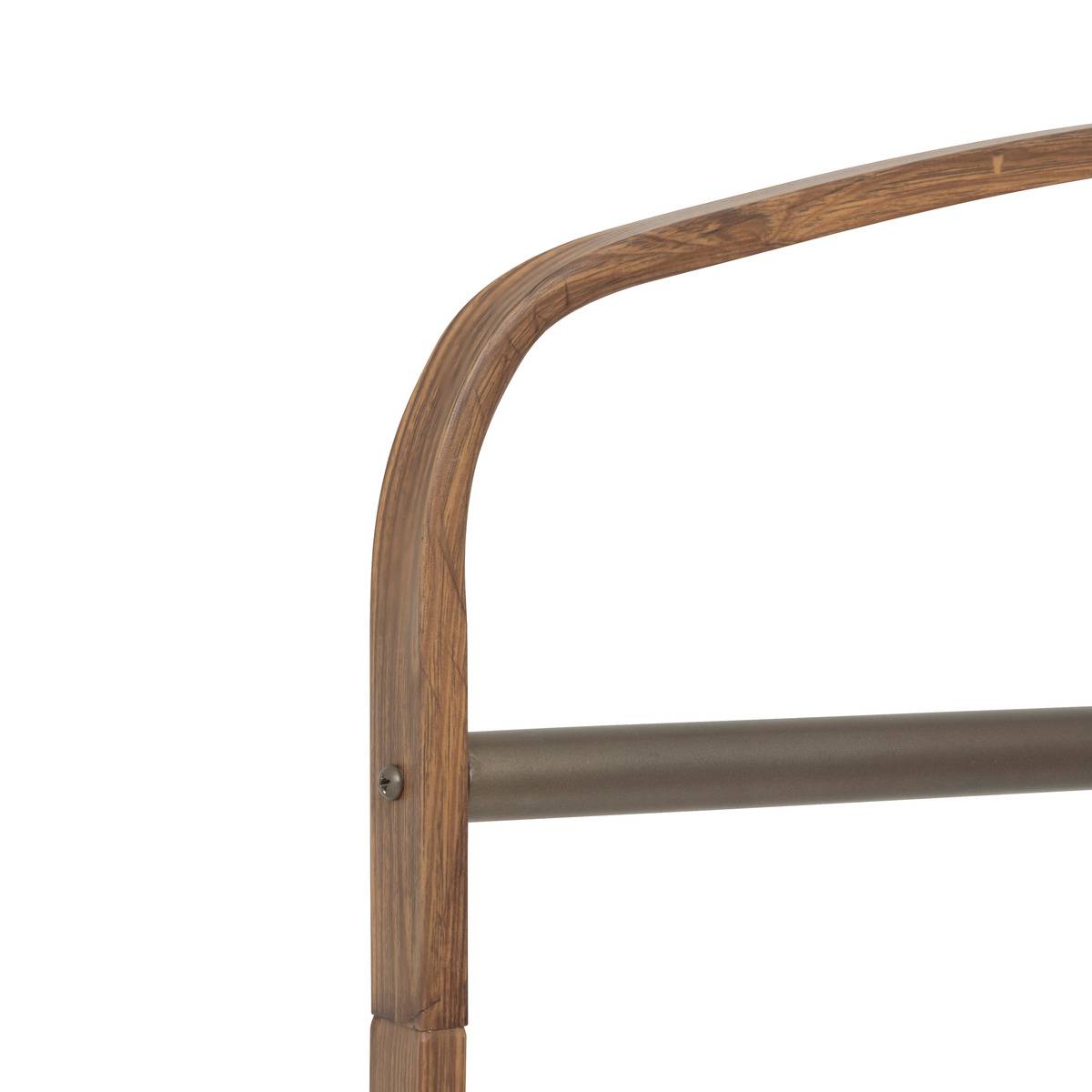 Portant à vêtements 2 étagères effet bois et marbre COME marron, 5FIVE SIMPLY SMART