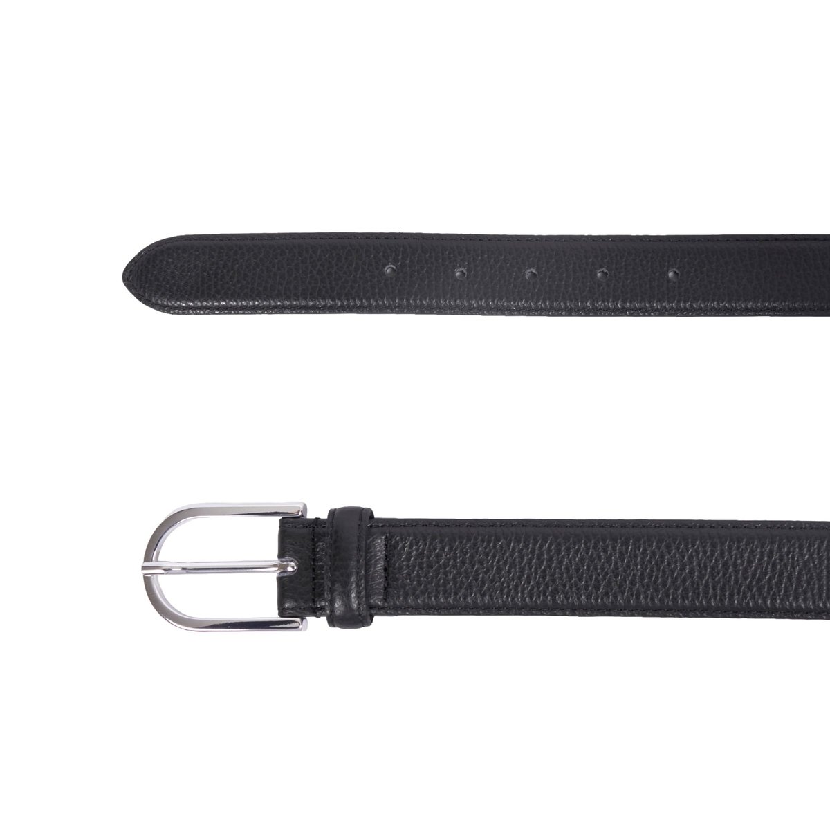 Ceinture Oscar cuir grainé noir, JULES & JENN