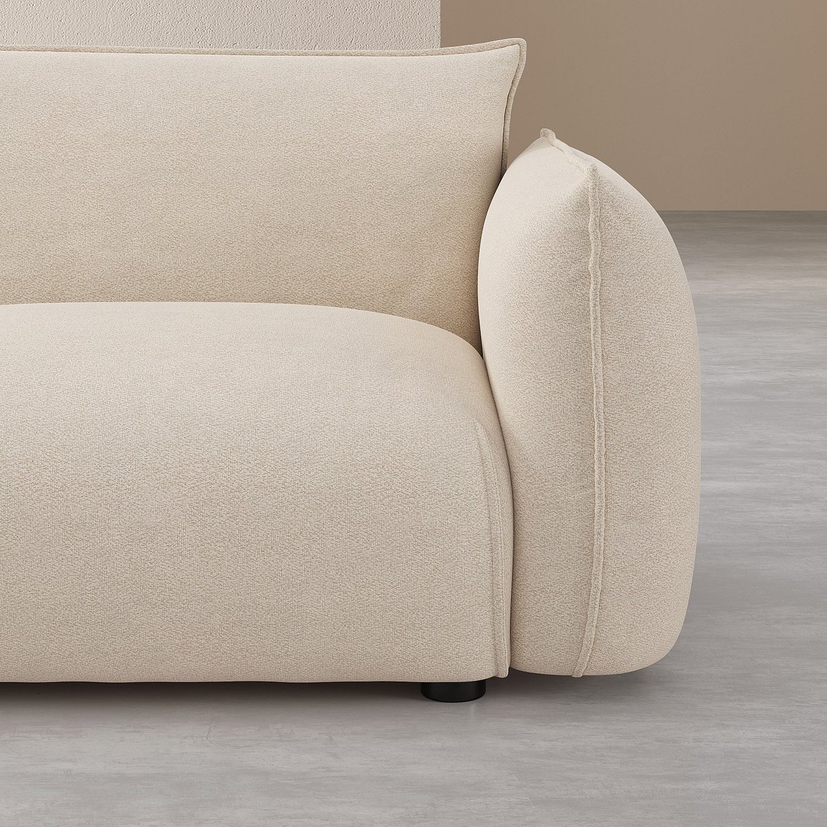 Canapé d'angle tissu CELESTE beige, HABITAT