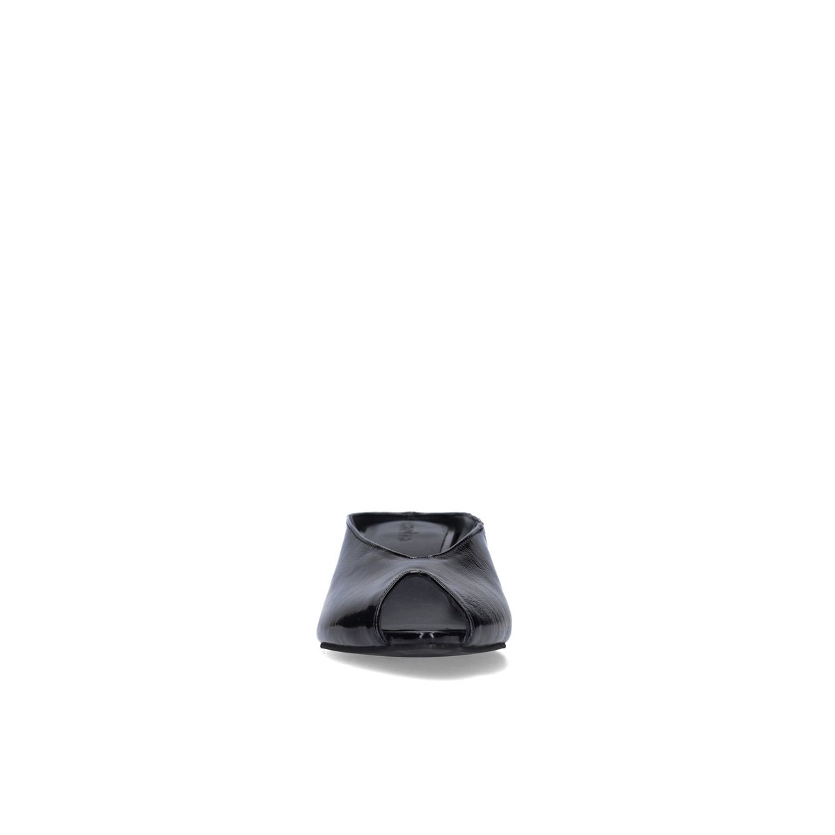 Mules à talon vernies noir, SACHA