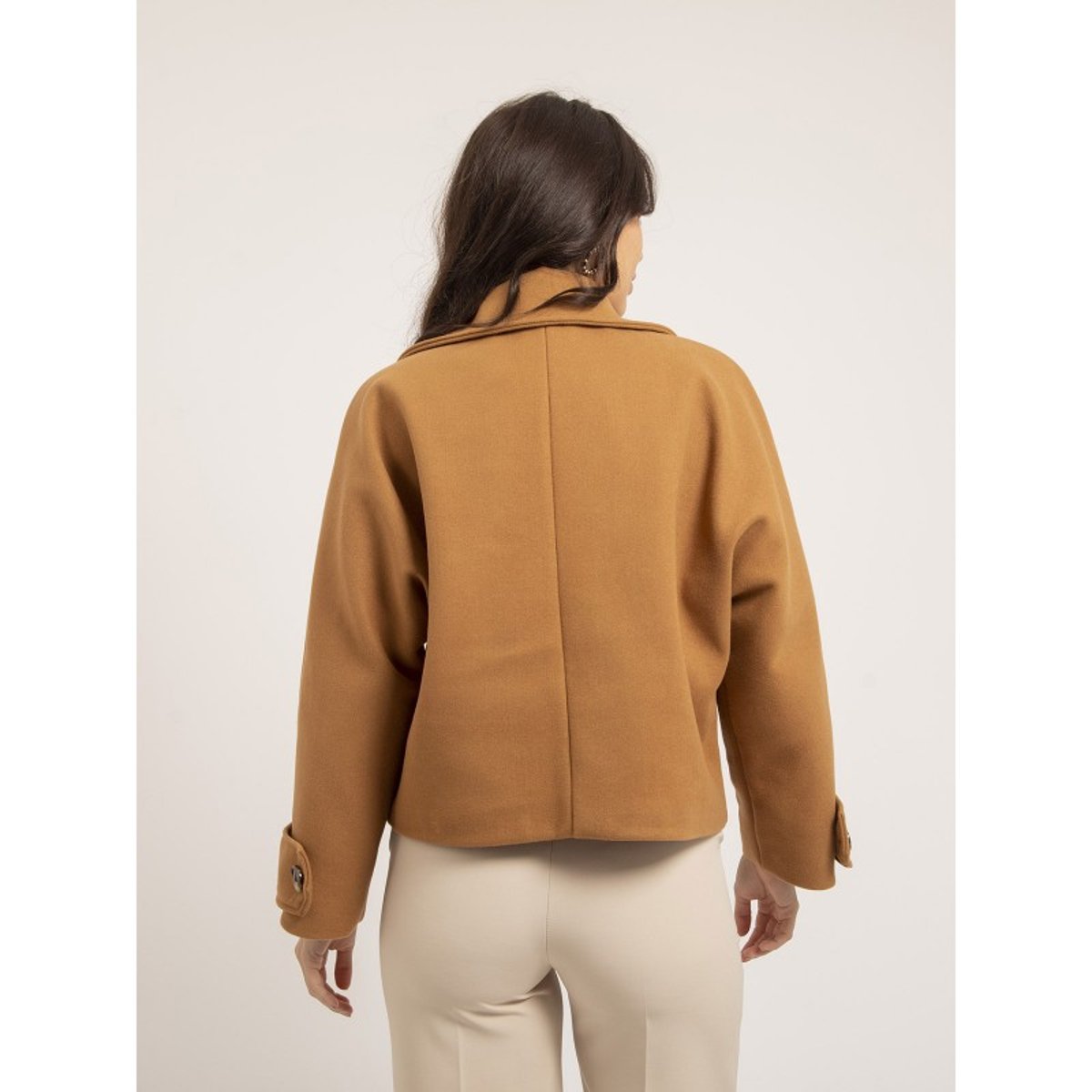 Manteau Court Upale camel, DONA LISA