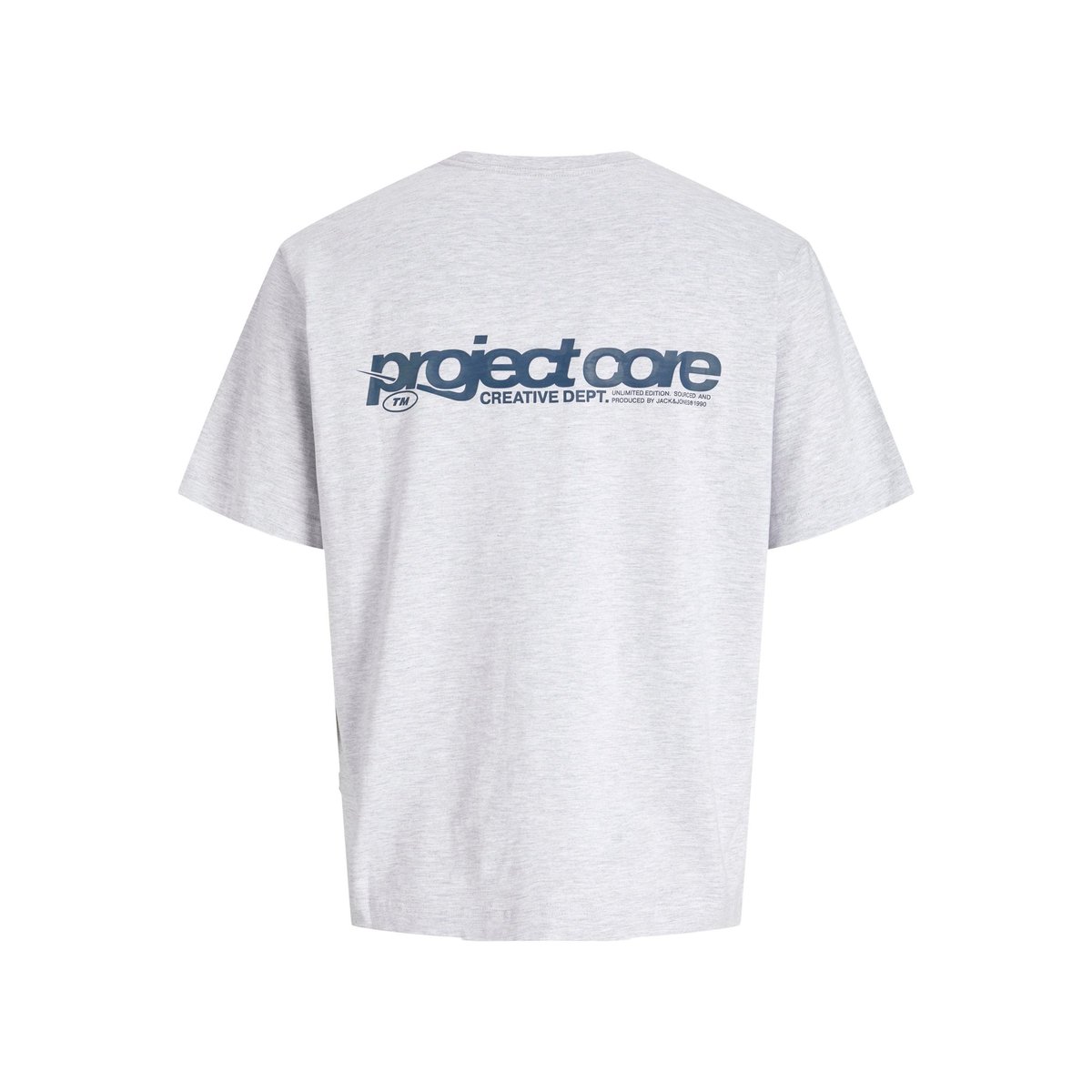 T-Shirt white melange, JACK & JONES