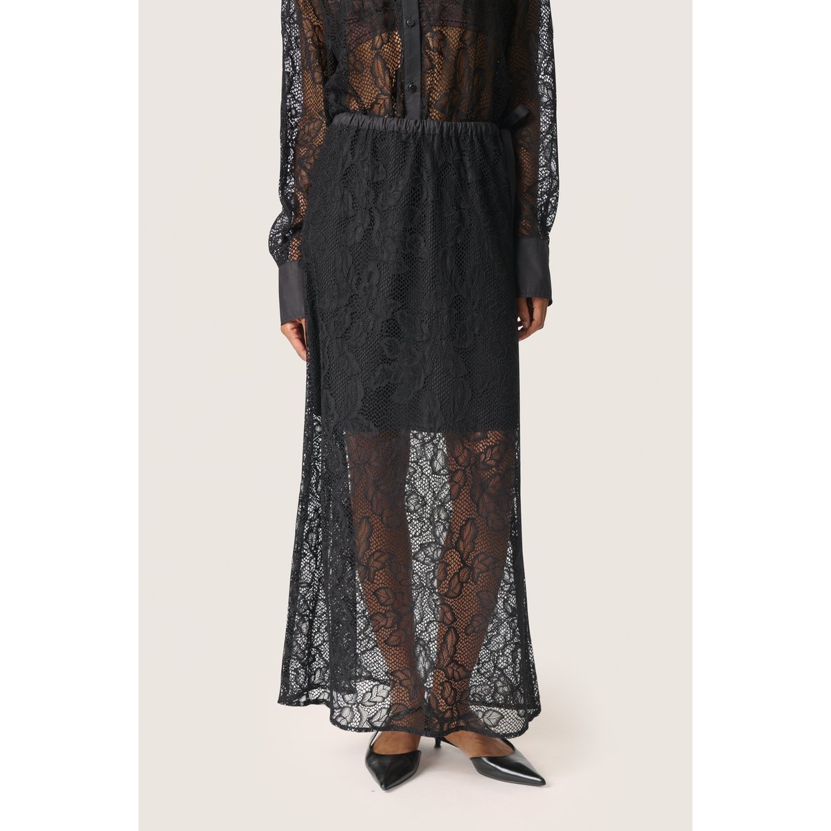SOAKED IN LUXURY Jupe - tissage léger SLNylah noir, SOAKED IN LUXURY