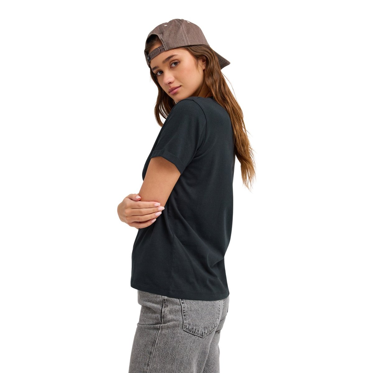 T-Shirt, manches courtes, col rond, . noir anthracite, ROXY