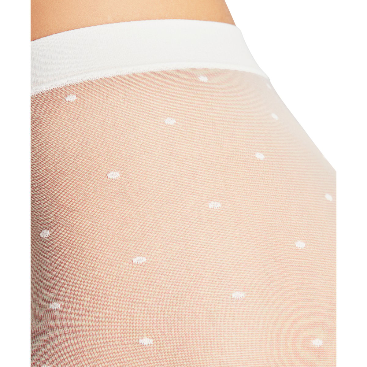 Collant Dot 15 Transparent blanc, FALKE