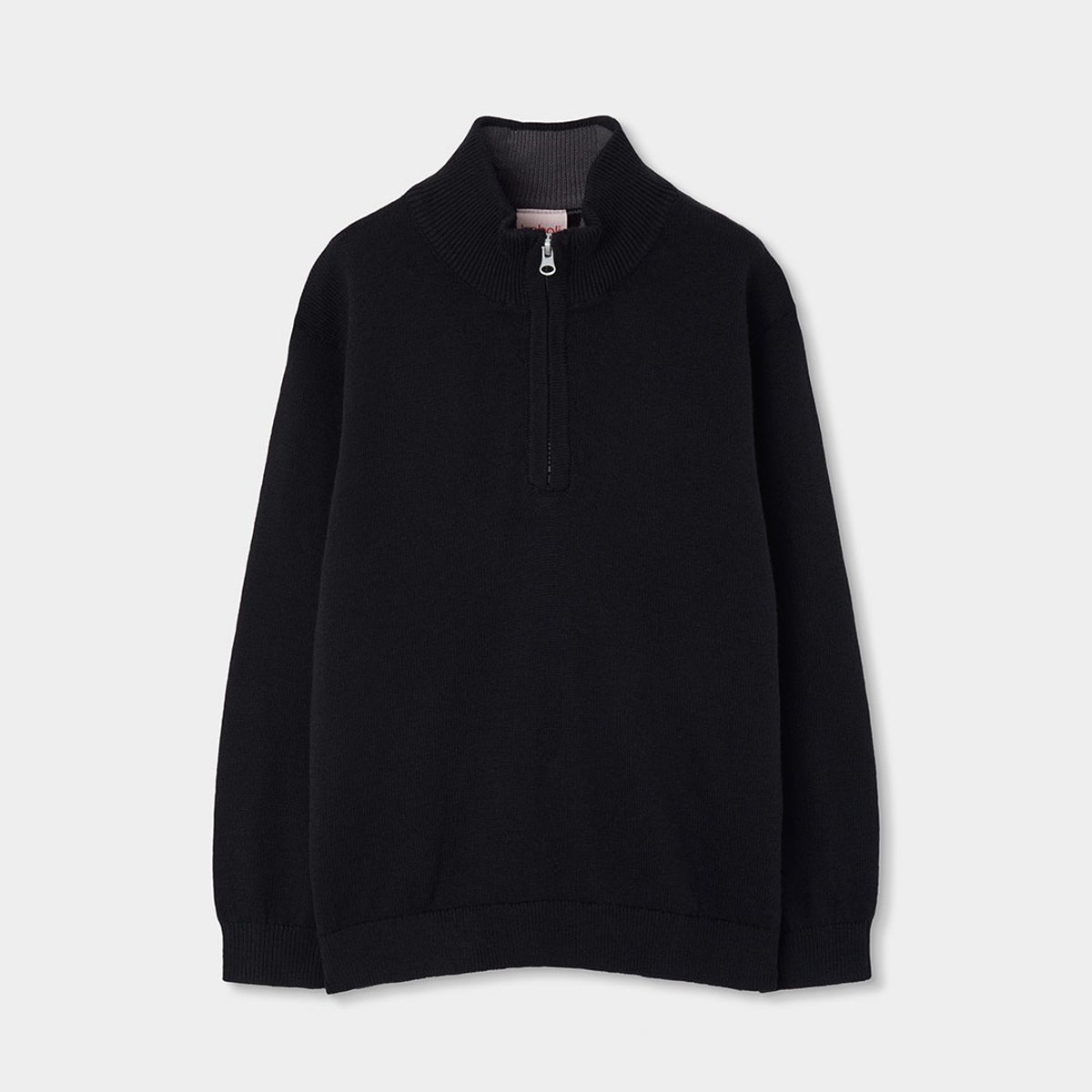 Pull garçon avec zip noir, BOBOLI