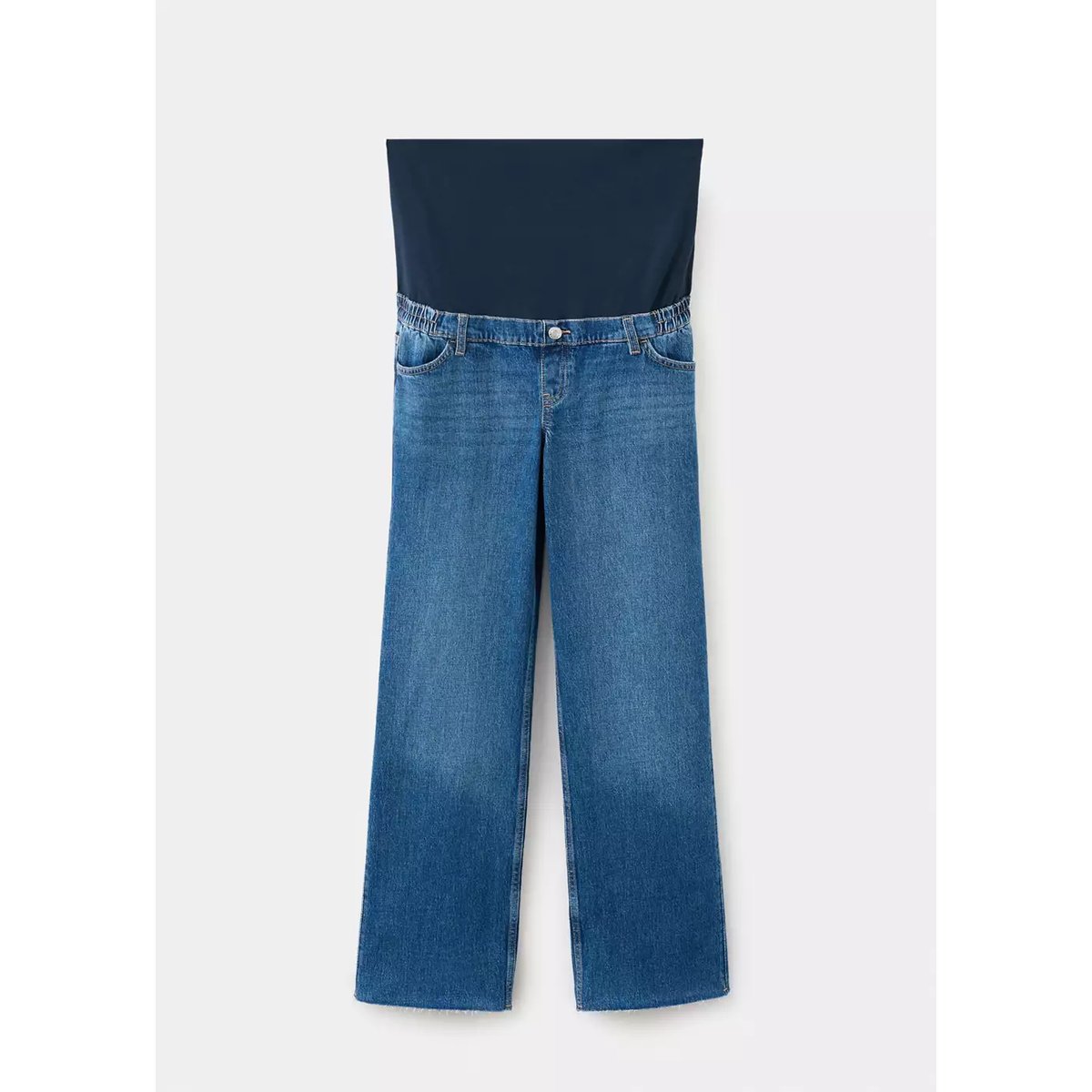 Jean large de grossesse bleu moyen, MANGO