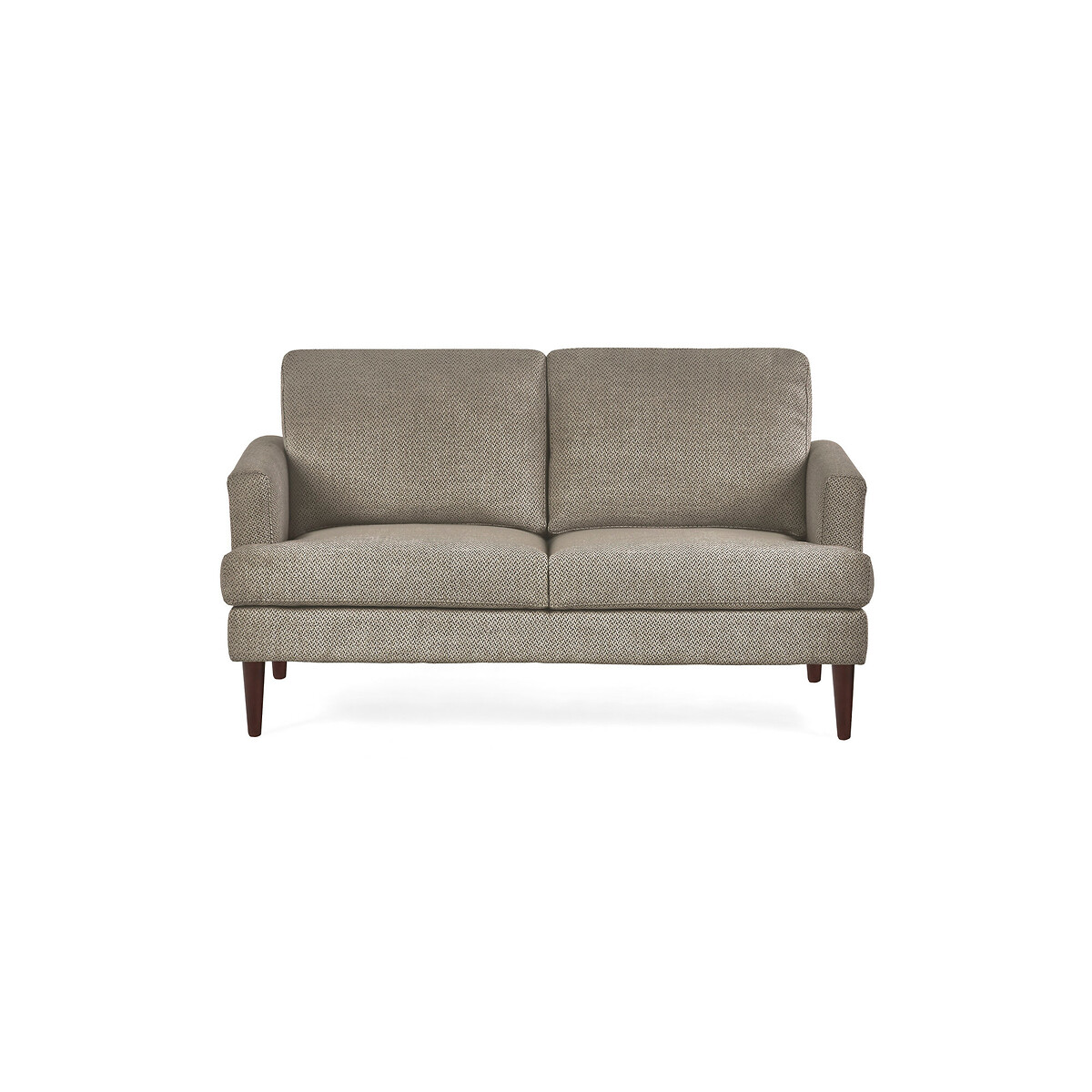 Evadne Woven Chenille Upholstered Compact 2 Seater Sofa taupe grey, SO'HOME