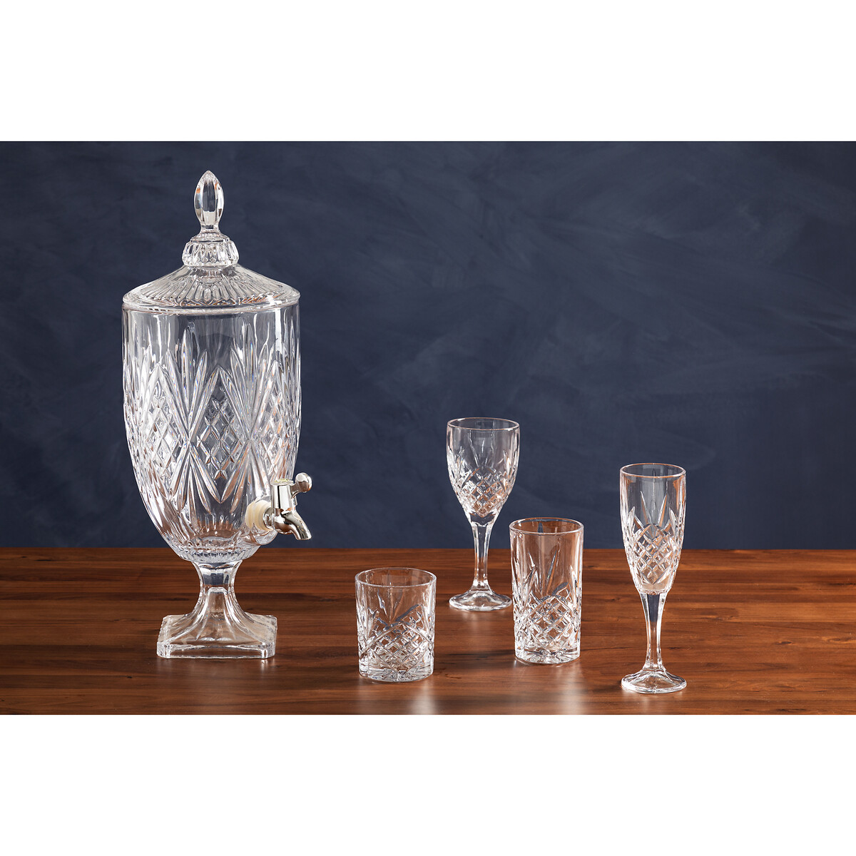 Set of 4 Crystal Wine Glasses transparent, SO'HOME