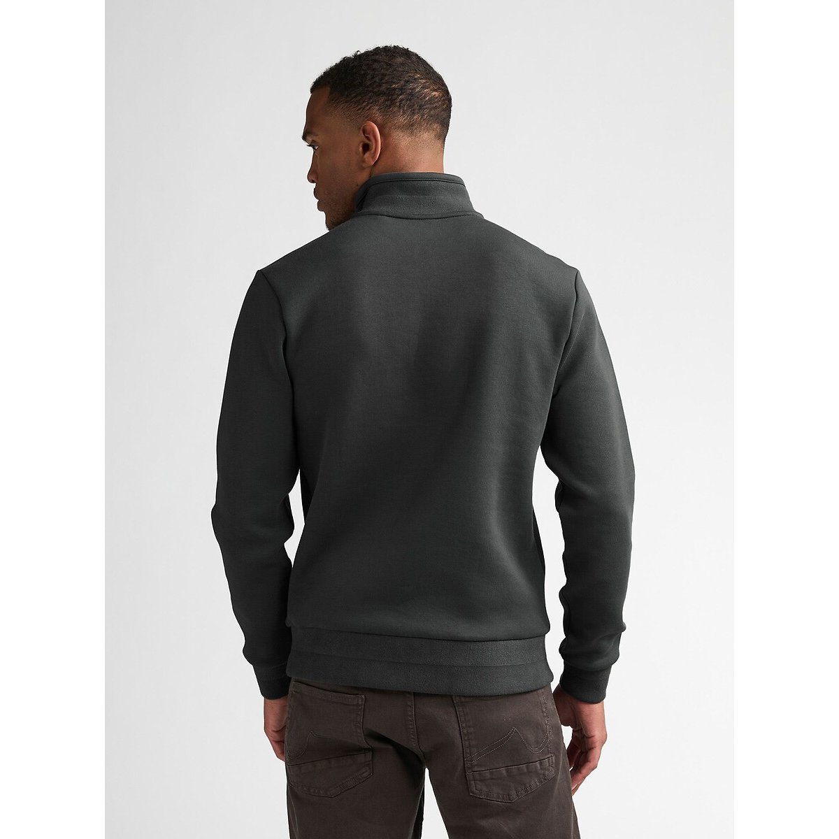 Sweat col montant zippé vert foncé, PETROL INDUSTRIES