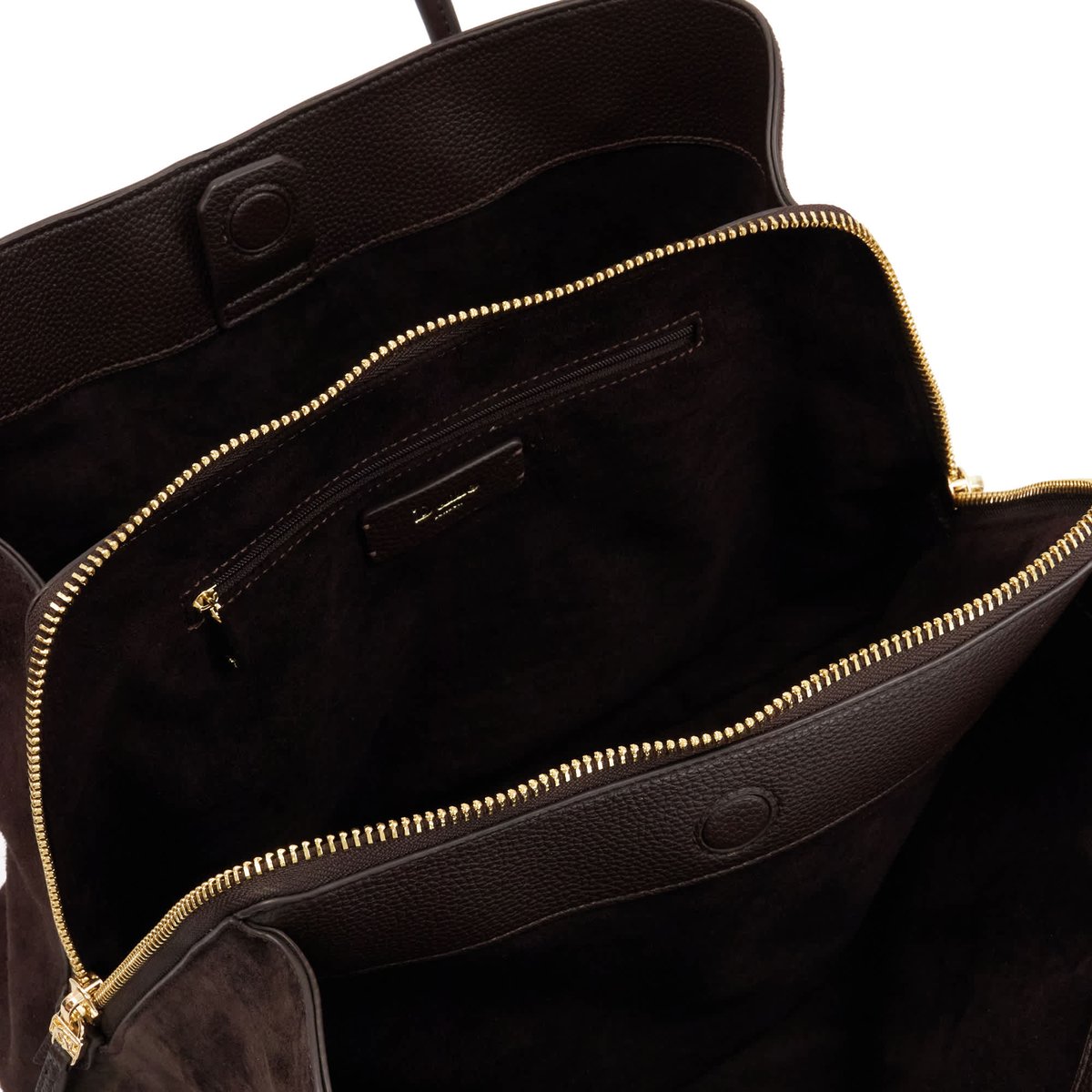Sac à bandoulière à étiquette - DESERVING L dark brown-suede, DUNE LONDON