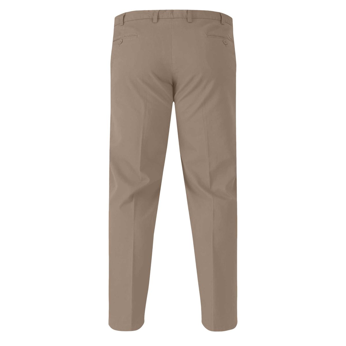 Pantalon uni extensible style chino grande taille BRUNO gris / beige, DUKE