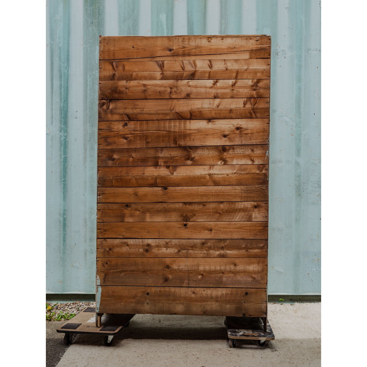 Armoire en bois beige Blandine N°428 - Bon état bois foncé, DEBONGOUT
