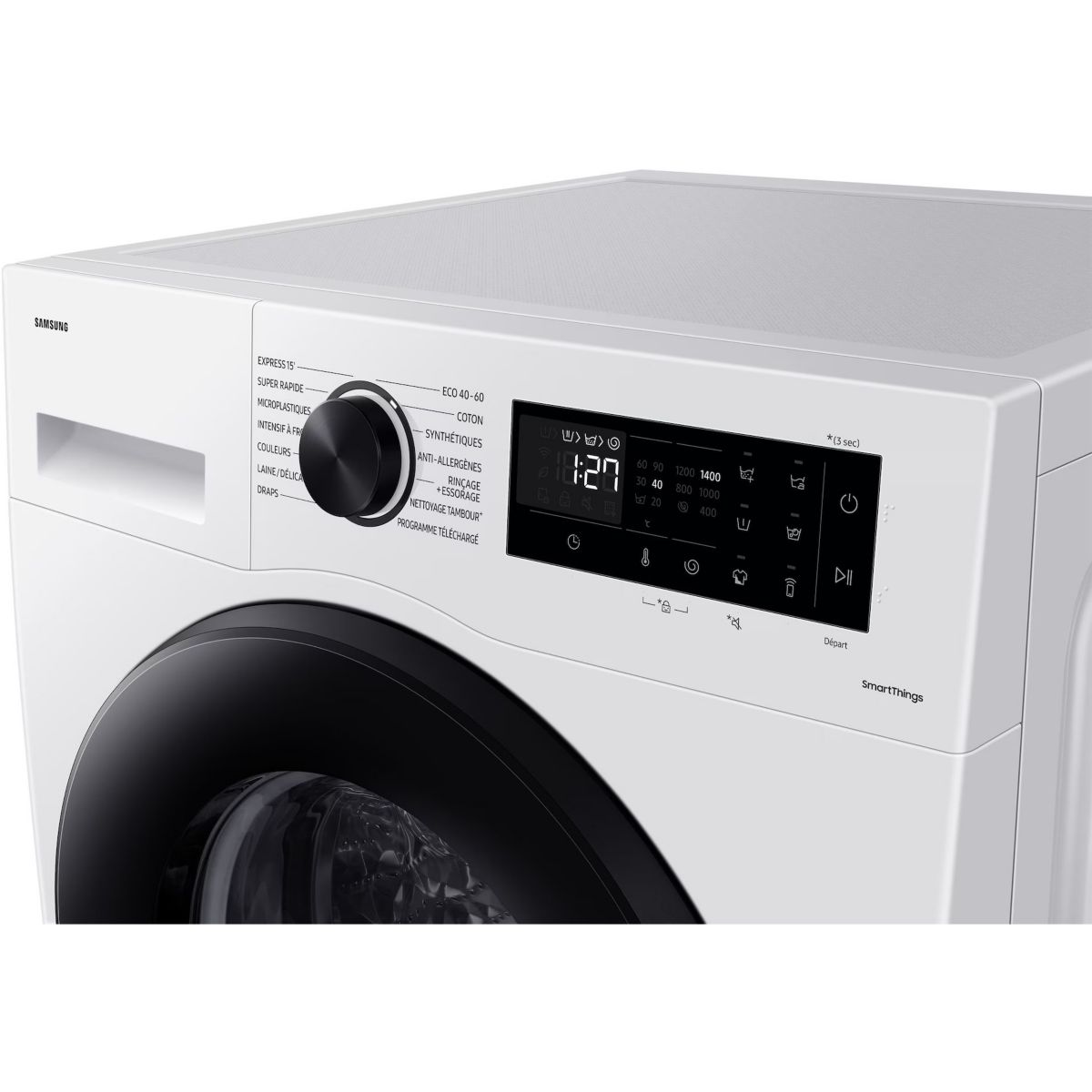 Lave linge hublot WW11DG5B25AE - 11 kg - 1400 tr/min - Classe A - Moteur induction - Connecté wifi - Bespoke AI blanc, SAMSUNG