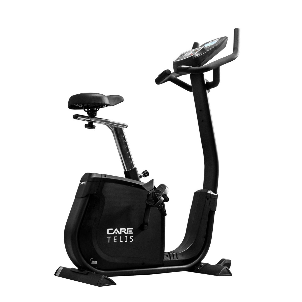 Vélo d'appartement auto-alimenté - TELIS - ergomètre connecté noir, CARE FITNESS