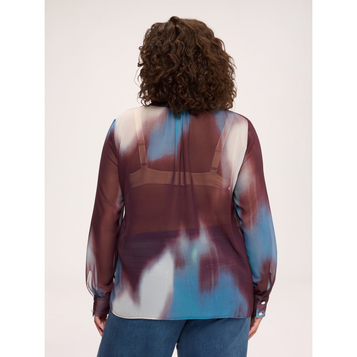 Blouse avec imprimé et nœud burgundy, FIORELLA RUBINO