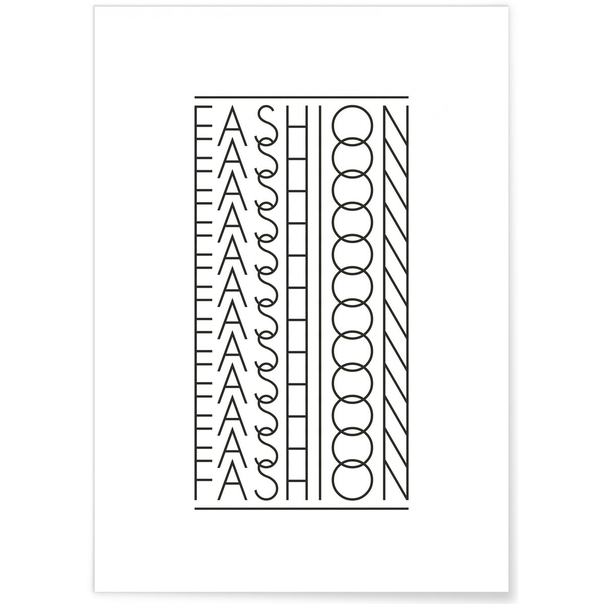 Affiche 'Fashion' blanc, L'AFFICHERIE