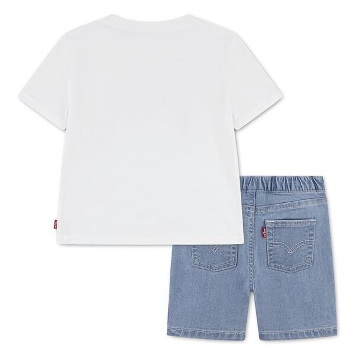 Ensemble T-shirt et short denim/blanc, LEVI'S KIDS