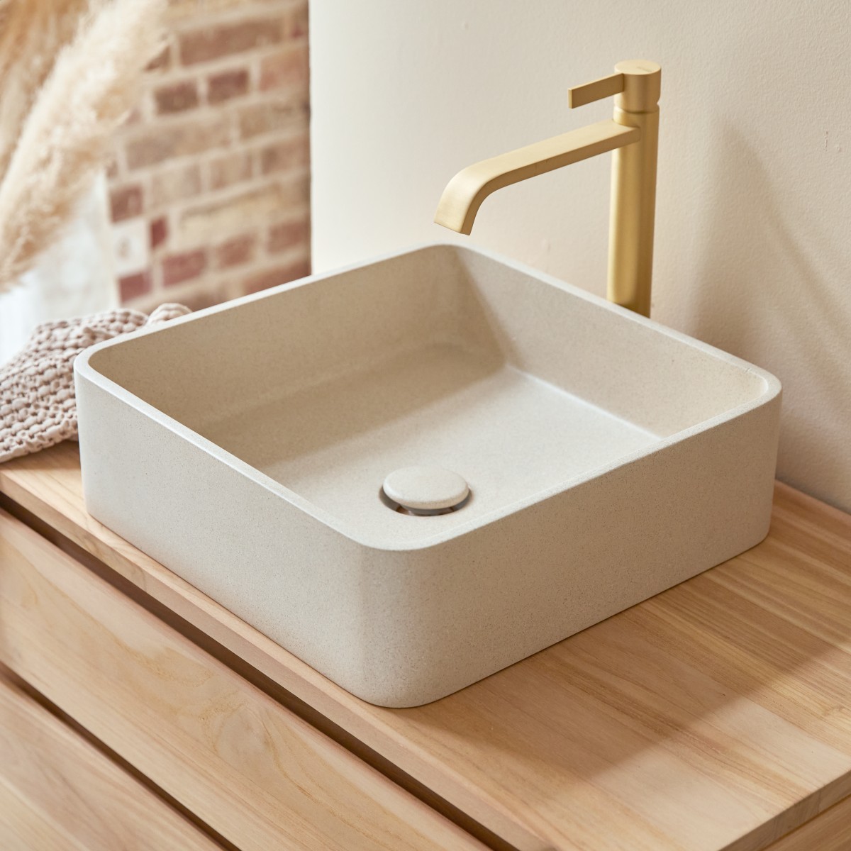 Vasque en Terrazzo, THAÏS beige, TIKAMOON