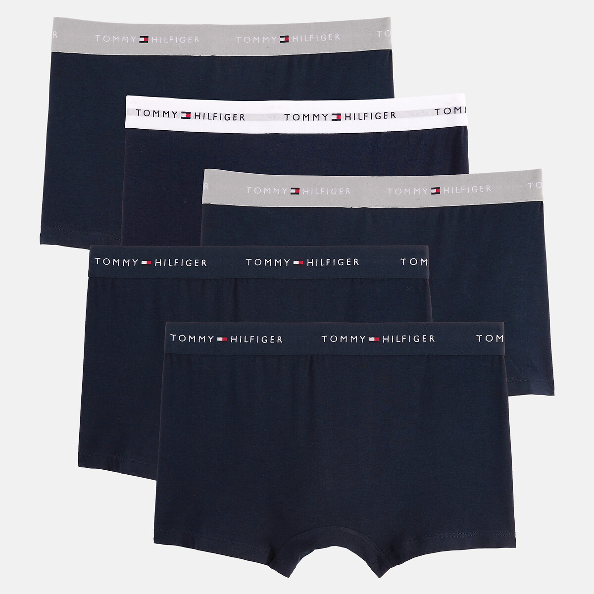 Lot de 5 boxers Signature marine + gris + blanc, TOMMY HILFIGER