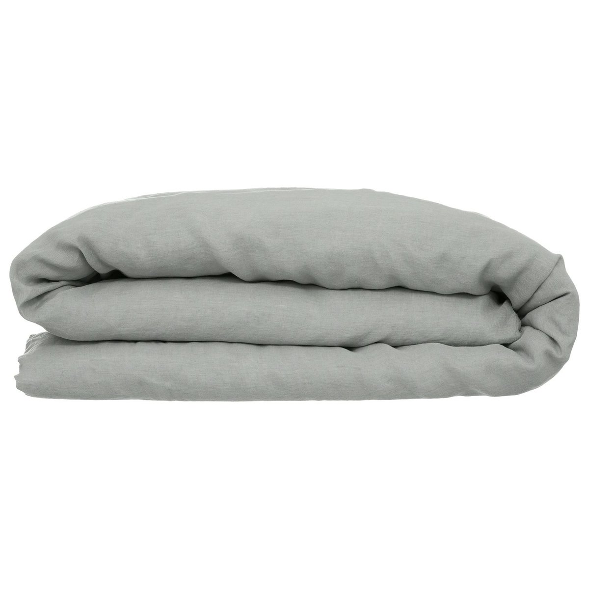 Housse de couette en lin lavé LINAH vert, ATMOSPHERA
