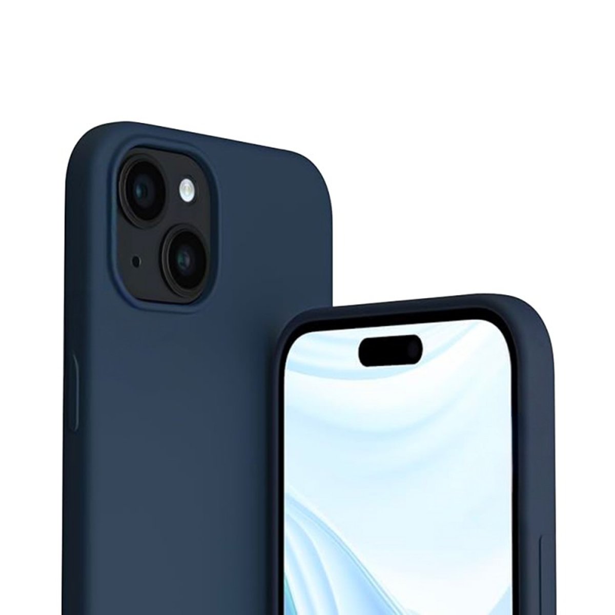 Coque iPhone 15 Plus antichoc + 2 vitres bleu, EVETANE