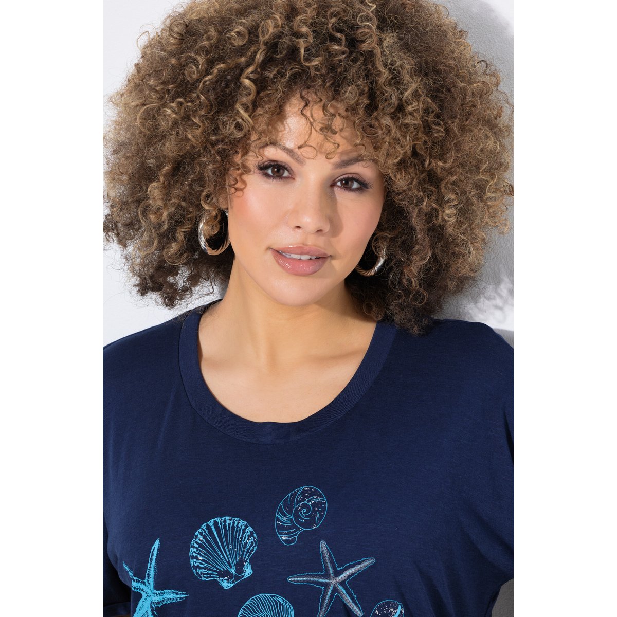 T-shirt oversize bleu encre, ULLA POPKEN
