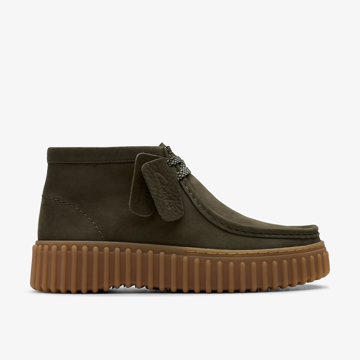Sapatos de pele camurça, TORHILL MOSS verde escuro, CLARKS