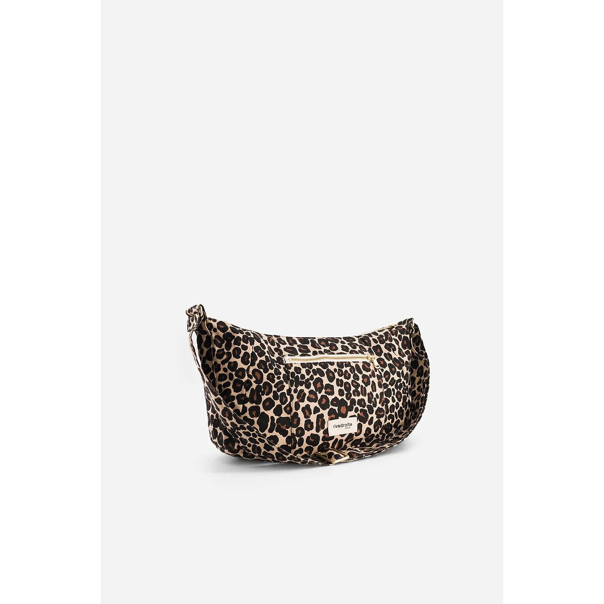 Borsa crossbody in tela stampata MINI CHARLOT leopardata beige, RIVEDROITE