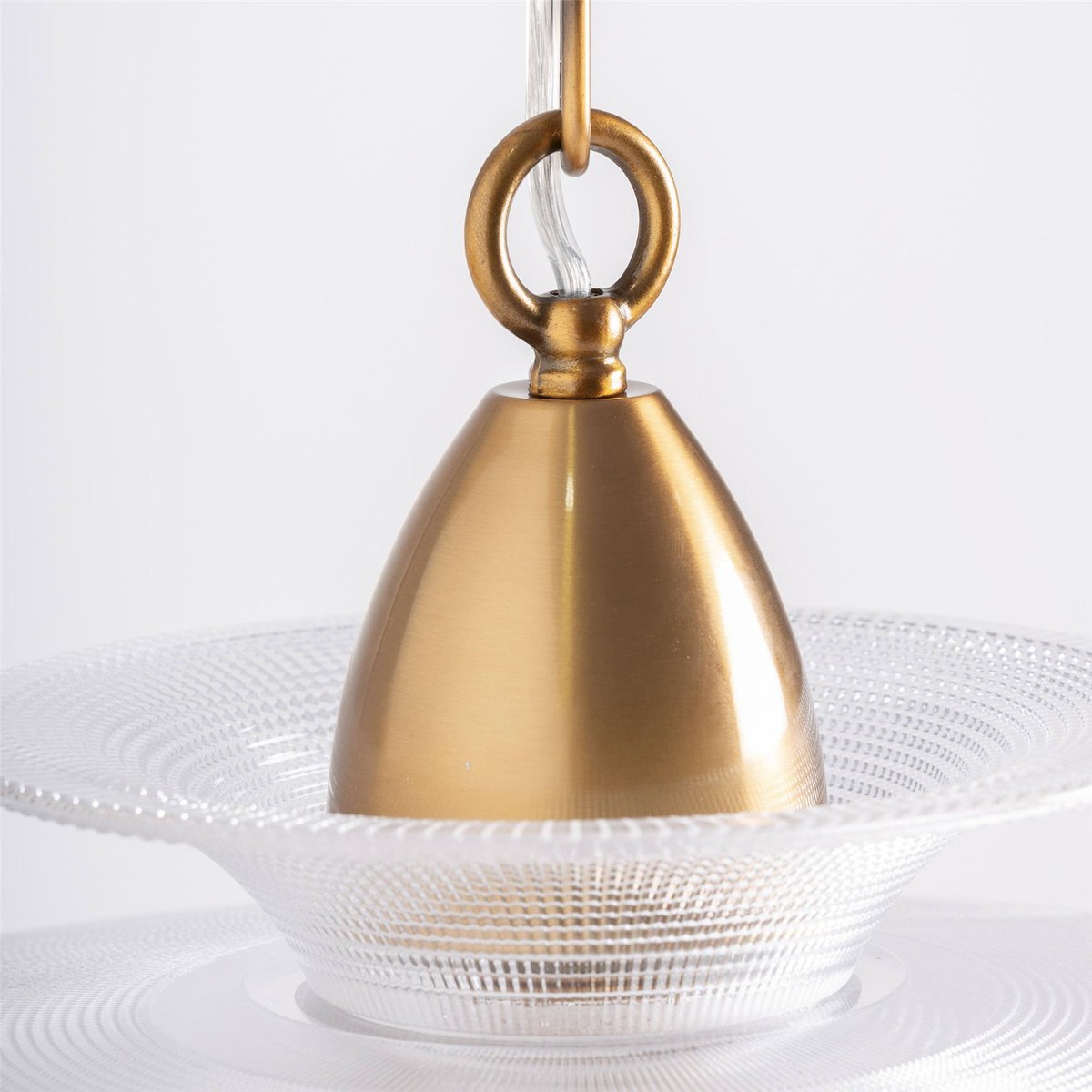 Lustre style art déco en cristal cristal fumé transparent argenté, RECOLLECTION